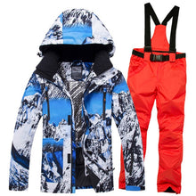 Load image into Gallery viewer, 2019RIVIYELE NEW Super Warm Men Ski Suit Waterproof Breathable Windproof Outdoor Sport Wear Skiing Snowboard Jacket+Pant
