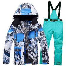 Load image into Gallery viewer, 2019RIVIYELE NEW Super Warm Men Ski Suit Waterproof Breathable Windproof Outdoor Sport Wear Skiing Snowboard Jacket+Pant