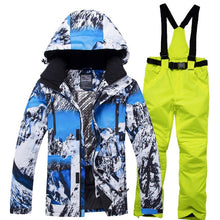 Load image into Gallery viewer, 2019RIVIYELE NEW Super Warm Men Ski Suit Waterproof Breathable Windproof Outdoor Sport Wear Skiing Snowboard Jacket+Pant