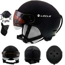 Load image into Gallery viewer, LOCLE Ski Helmet With Goggles Integrated PC+EPS CE Certification Skiing Helmet Women Men Ski Snowboard Snow Helmet