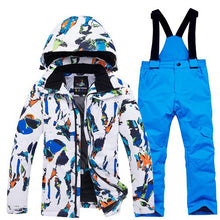 Load image into Gallery viewer, Outdoor Winter Children Ski Suit Skiing Jackets Set Girls Sports Waterproof Suit Boys Snow Thickening Warm Set Jackets + Pants