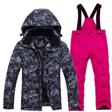 Load image into Gallery viewer, Outdoor Winter Children Ski Suit Skiing Jackets Set Girls Sports Waterproof Suit Boys Snow Thickening Warm Set Jackets + Pants
