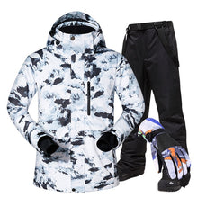 Load image into Gallery viewer, Ski Suit Men Brands Winter Windproof Waterproof Thermal Snow Jacket And Pants Ski Touch Screen Gloves Snowboard Ski Jacket Men