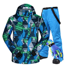 Load image into Gallery viewer, Ski Suit Men Brands Winter Windproof Waterproof Thermal Snow Jacket And Pants Ski Touch Screen Gloves Snowboard Ski Jacket Men