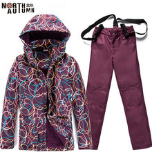 Load image into Gallery viewer, 2019 Ski Suit For Women Skiing Jacket Fleece Warm Winter Women's Snowboard Suit Waterproof Sport Suit For Women Skiing Pant