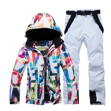 Load image into Gallery viewer, New Thick Warm Womens Ski Suit Waterproof Windproof Skiing and Snowboarding Jacket Pants Set Female Snow Costumes Outdoor Wear