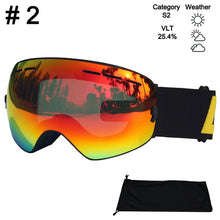 Load image into Gallery viewer, LOCLE Ski Glasses Double Layers UV400 Anti-fog Ski Goggles Snow Skiing Snowboard Motocross Goggles Ski Masks or Eyewear
