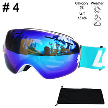Load image into Gallery viewer, LOCLE Ski Glasses Double Layers UV400 Anti-fog Ski Goggles Snow Skiing Snowboard Motocross Goggles Ski Masks or Eyewear