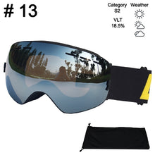 Load image into Gallery viewer, LOCLE Ski Glasses Double Layers UV400 Anti-fog Ski Goggles Snow Skiing Snowboard Motocross Goggles Ski Masks or Eyewear