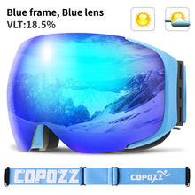 Load image into Gallery viewer, COPOZZ brand ski goggles replaceable magnetic lenses UV400 anti-fog snow ski mask skiing men women snowboard goggles GOG-2181