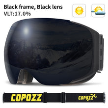Load image into Gallery viewer, COPOZZ brand ski goggles replaceable magnetic lenses UV400 anti-fog snow ski mask skiing men women snowboard goggles GOG-2181