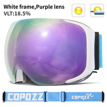 Load image into Gallery viewer, COPOZZ brand ski goggles replaceable magnetic lenses UV400 anti-fog snow ski mask skiing men women snowboard goggles GOG-2181