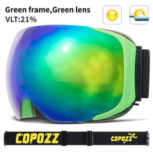 Load image into Gallery viewer, COPOZZ brand ski goggles replaceable magnetic lenses UV400 anti-fog snow ski mask skiing men women snowboard goggles GOG-2181