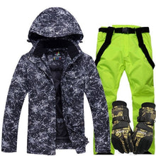 Load image into Gallery viewer, New Thicken Warm Ski Suit Men Women Winter Windproof Waterproof Skiing Gloves Snowboard Jacket Pants Suit Male Plus Size 3XL