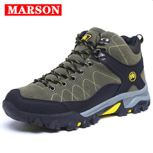 Load image into Gallery viewer, MARSON Men Snow Boots Winter Plush Keep Warm Shoes Male Casual Sneakers Outdoor Hiking Shoes Men's Non-Slip Big Size Ski Shoes
