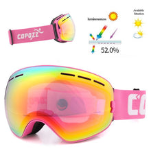 Load image into Gallery viewer, COPOZZ brand ski goggles double layers UV400 anti-fog big ski mask glasses skiing snow men women snowboard goggles GOG-201 Pro