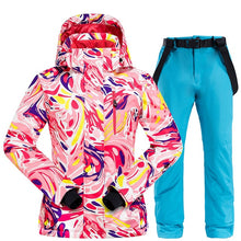 Load image into Gallery viewer, 2020 New Winter Ski Suit Women Windproof Waterproof Warm Padded Ski Suit Snowboarding Skiing Jacket And Snow Ski Jacket + Pants