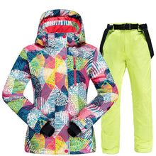 Load image into Gallery viewer, 2020 New Winter Ski Suit Women Windproof Waterproof Warm Padded Ski Suit Snowboarding Skiing Jacket And Snow Ski Jacket + Pants