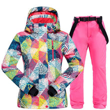 Load image into Gallery viewer, 2020 New Winter Ski Suit Women Windproof Waterproof Warm Padded Ski Suit Snowboarding Skiing Jacket And Snow Ski Jacket + Pants
