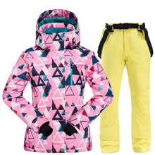 Load image into Gallery viewer, 2020 New Ski Suit Women Thick Warm Waterproof Windproof Skiing and Snowboarding Jacket Pants Set Female Snow Costumes Ski Coat
