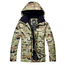 Load image into Gallery viewer, Winter Warm Camouflage Ski Suit Men Skiing Suit Sets Outdoor Snow Clothes Waterproof Windproof Adult Sports Suit