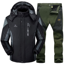 Load image into Gallery viewer, Ski Suit Men Snowboard Fleece Jacket+Pants Thicken Warm Waterproof Windproof Skiing And Snowboarding Sets Winter Snow Suits Male