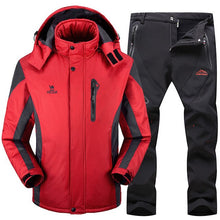 Load image into Gallery viewer, Ski Suit Men Snowboard Fleece Jacket+Pants Thicken Warm Waterproof Windproof Skiing And Snowboarding Sets Winter Snow Suits Male