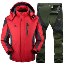 Load image into Gallery viewer, Ski Suit Men Snowboard Fleece Jacket+Pants Thicken Warm Waterproof Windproof Skiing And Snowboarding Sets Winter Snow Suits Male