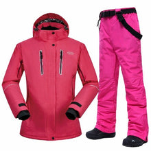 Load image into Gallery viewer, Snowboard Suits Women Winter Windproof Waterproof Female Ski Jacket and Snow Pants Sets Super Warm Brands Women Ski Suit Brands