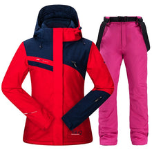Load image into Gallery viewer, Ski Suit for Women Skiing Snowboarding Jackets and Pants Windproof Waterproof Ski Suits Female Winter Sports Thick Warm Ski Set
