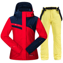 Load image into Gallery viewer, Ski Suit for Women Skiing Snowboarding Jackets and Pants Windproof Waterproof Ski Suits Female Winter Sports Thick Warm Ski Set