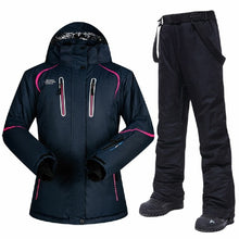 Load image into Gallery viewer, Winter Ski Suit Women Brands Ski Jacket and Pant Super Warm High Quality Windproof Waterproof Warm Skiing and Snowboard Clothing