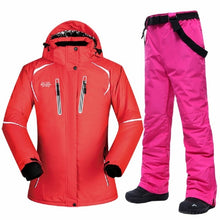Load image into Gallery viewer, Winter Ski Suit Women Brands Ski Jacket and Pant Super Warm High Quality Windproof Waterproof Warm Skiing and Snowboard Clothing