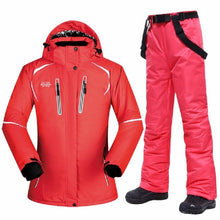 Load image into Gallery viewer, Winter Ski Suit Women Brands Ski Jacket and Pant Super Warm High Quality Windproof Waterproof Warm Skiing and Snowboard Clothing