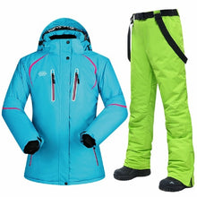 Load image into Gallery viewer, Winter Ski Suit Women Brands Ski Jacket and Pant Super Warm High Quality Windproof Waterproof Warm Skiing and Snowboard Clothing