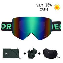 Load image into Gallery viewer, OTG Ski Goggles Snowboard Mask For Men Women Skiing Eyewear UV400 Snow Protection Over Glasses Adult Double Anti-Fog Cylindrical