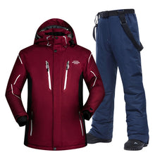 Load image into Gallery viewer, Plus Ski Suit Men Large Super Warm Waterproof Windproof Winter Snow Snowboard Suit Winter Skiing and Snowboarding Jacket Brands