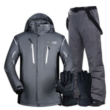Load image into Gallery viewer, Ski Suit Men Super Warm Thicken Waterproof Windproof Winter Snow Suits Skiing And Snowboarding Jackets + Pants Plus Size Brands