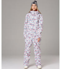 Load image into Gallery viewer, Women's Ski Suit Waterproof Windproof Jumpsuit Female Winter Outdoor Sports Hooded Snow Jacket Pants Snowboard suit