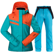 Load image into Gallery viewer, Winter Ski Suit Women Brands High Quality Ski Jacket and Pants for Women Warm Waterproof Windproof Skiing and Snowboarding Suits
