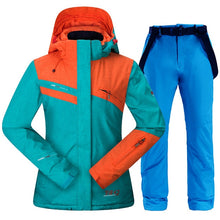 Load image into Gallery viewer, Winter Ski Suit Women Brands High Quality Ski Jacket and Pants for Women Warm Waterproof Windproof Skiing and Snowboarding Suits