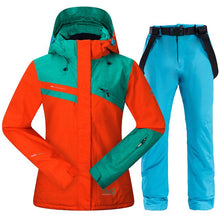 Load image into Gallery viewer, Winter Ski Suit Women Brands High Quality Ski Jacket and Pants for Women Warm Waterproof Windproof Skiing and Snowboarding Suits