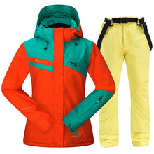 Load image into Gallery viewer, Winter Ski Suit Women Brands High Quality Ski Jacket and Pants for Women Warm Waterproof Windproof Skiing and Snowboarding Suits