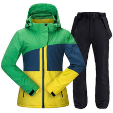 Load image into Gallery viewer, Winter Ski Suit Women Brands High Quality Ski Jacket and Pants for Women Warm Waterproof Windproof Skiing and Snowboarding Suits
