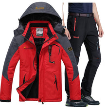 Load image into Gallery viewer, Winter Ski Jacket suits Men Waterproof Fleece Snow Jacket Thermal Warm Coat Outdoor Mountain Skiing Snowboard Jacket Pants suits