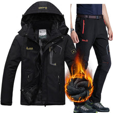 Load image into Gallery viewer, Winter Ski Jacket suits Men Waterproof Fleece Snow Jacket Thermal Warm Coat Outdoor Mountain Skiing Snowboard Jacket Pants suits