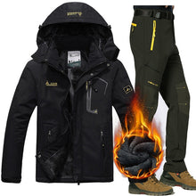 Load image into Gallery viewer, Winter Ski Jacket suits Men Waterproof Fleece Snow Jacket Thermal Warm Coat Outdoor Mountain Skiing Snowboard Jacket Pants suits