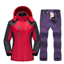 Load image into Gallery viewer, 2020 Ski Suit For Women Outdoor Waterproof Windproof Ski Jacket Pants Winter Snow Skiing Fleece Jackets Women's Snowboard Suit