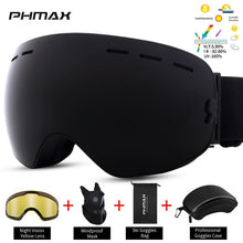 Load image into Gallery viewer, PHMAX Ski Goggles Men Anti-Fog Snowboard Glasses UV400 Double Layers Skiing Mask Goggles Women Winter Outdoor Snow Sunglasses