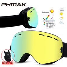 Load image into Gallery viewer, PHMAX Ski Goggles Men Anti-Fog Snowboard Glasses UV400 Double Layers Skiing Mask Goggles Women Winter Outdoor Snow Sunglasses
